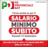 PD - Il 15 settembre banchetti nella BAT per firmare la petizione per il salario minimo